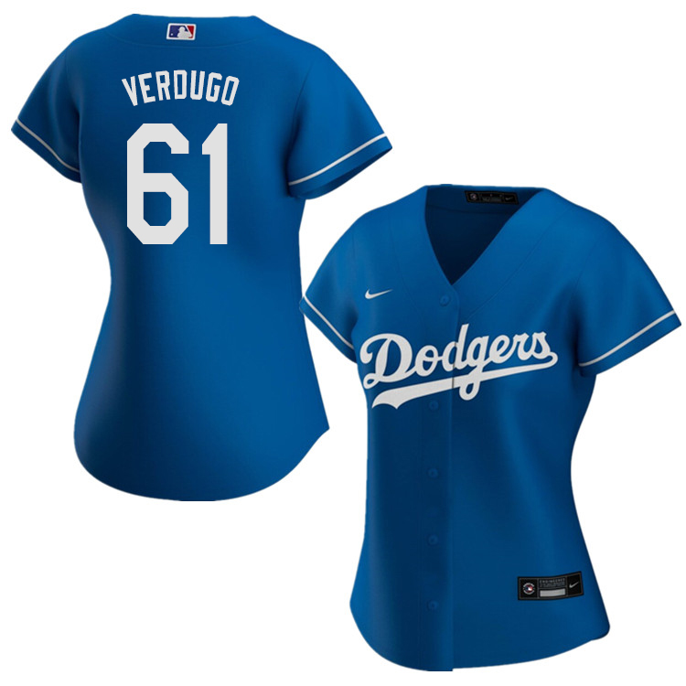 Nike Women #61 Alex Verdugo Los Angeles Dodgers Baseball Jerseys Sale-Blue